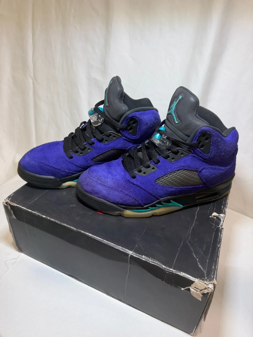 Nike Air Jordan 5 Alternate Grape Purple Suede Retro Sneakers Men’s 8